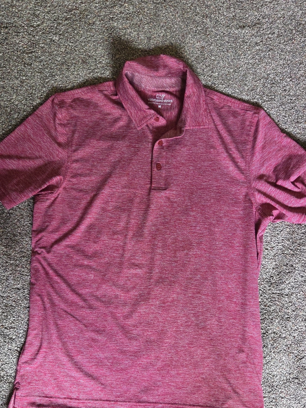 Vineyard Vines Men's Heathered Rose Polo